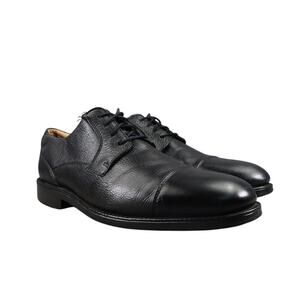 Belvedere Shoes Men 10.5 Oxford Cap Toe Duke Leather Black Classic Comfort Dress